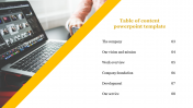 Get Table Of Content PowerPoint Template Presentation